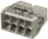 Бърза връзка WAGO 8х0,5-2,5 mm2 (50бр. в кутия) сива за твърд проводник